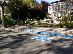 New bike rack at side entrance to Center for the Arts